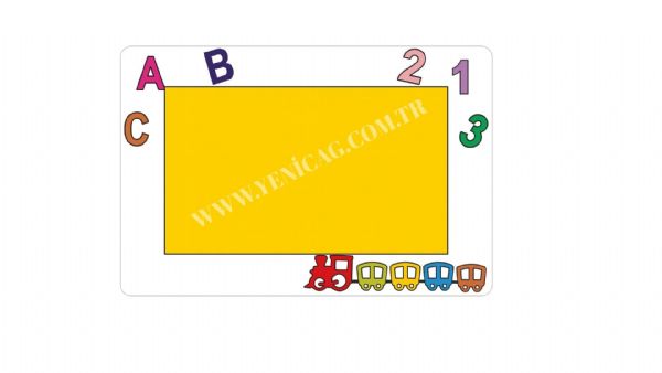 Tren Ve Sayi Figürlü Pano 100x135